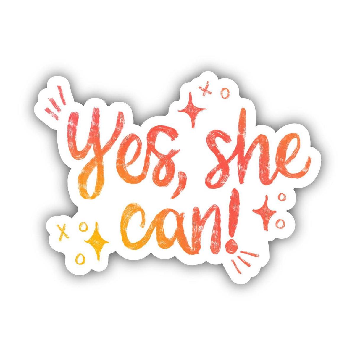 Yes, She Can! Sticker