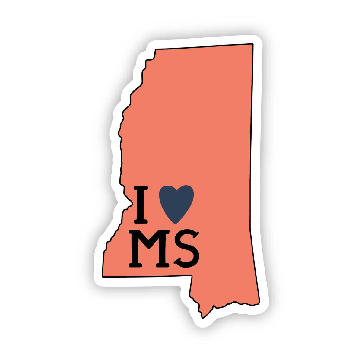"I Love Mississippi" Sticker