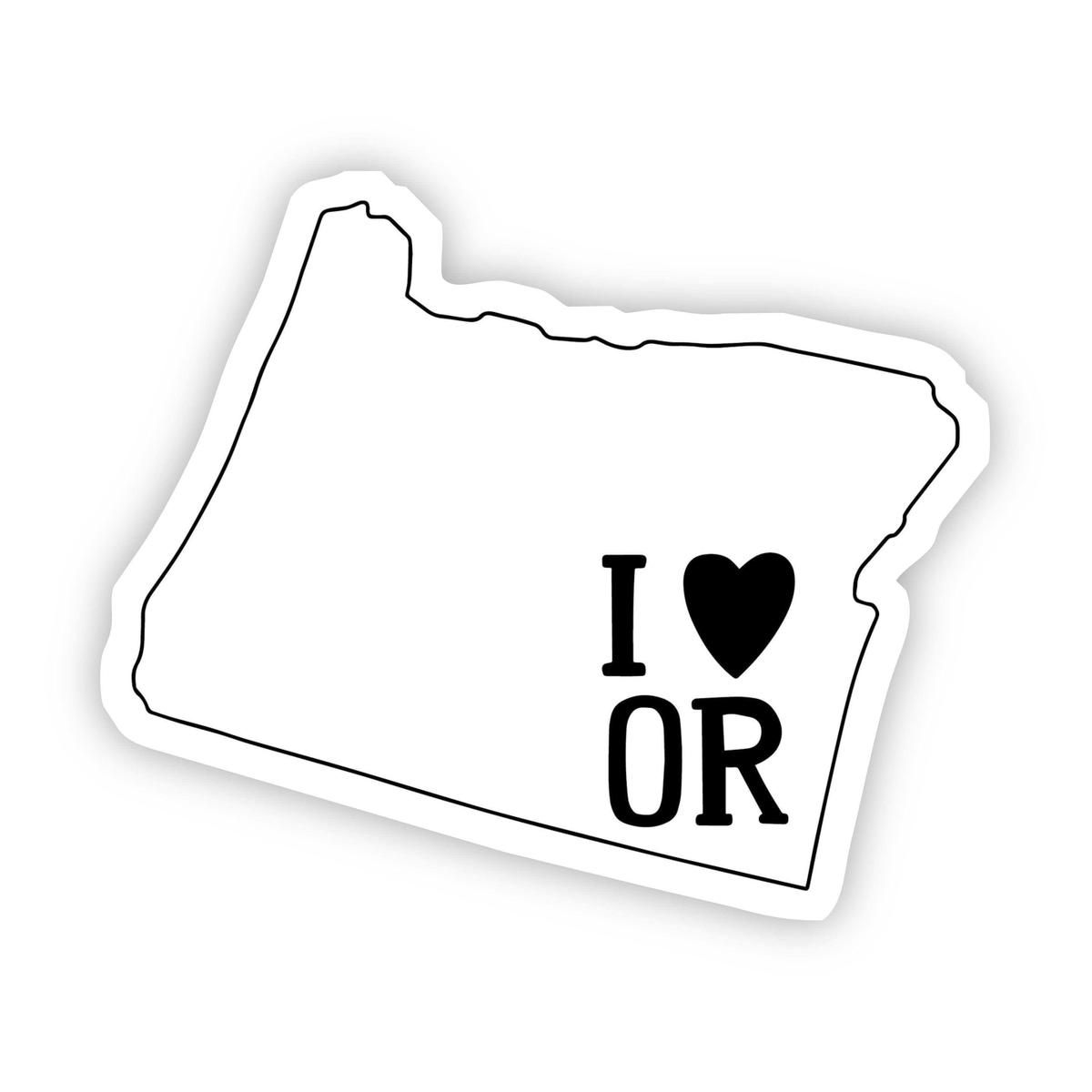 I Love Oregon Sticker