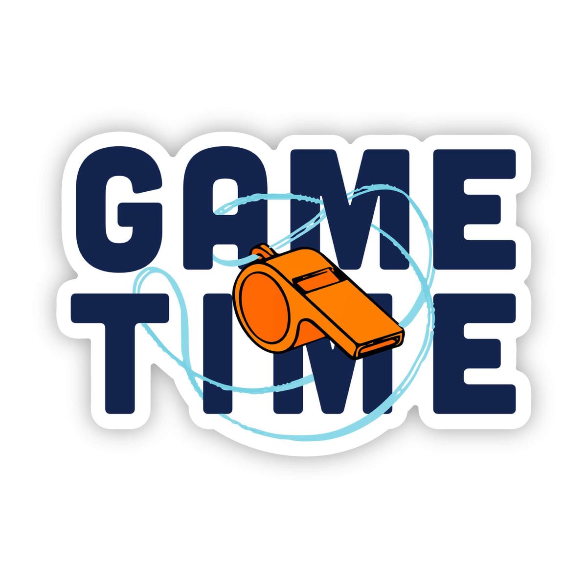 "Game Time" Whistle Sticker