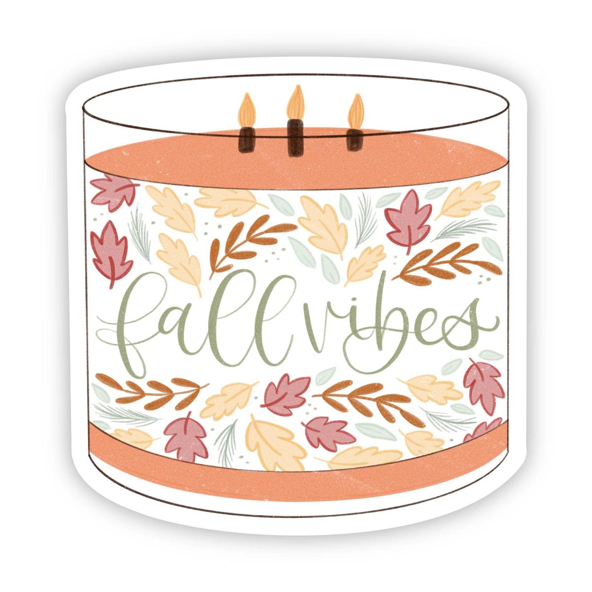 "Fall Vibes" Candle Sticker