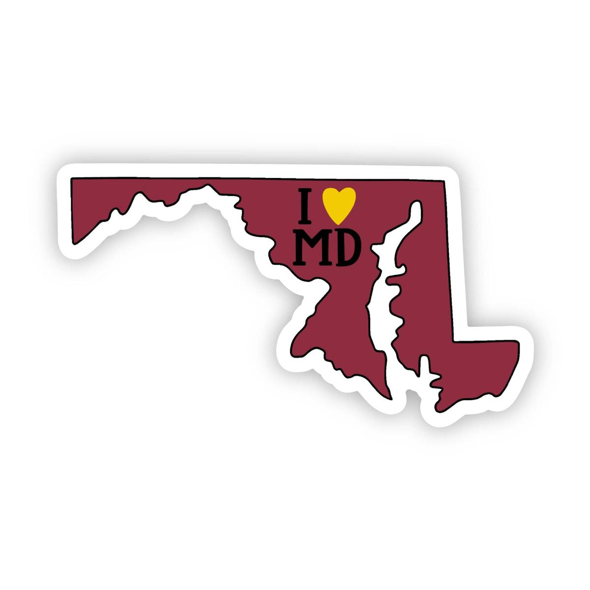 "I Love Maryland" Sticker