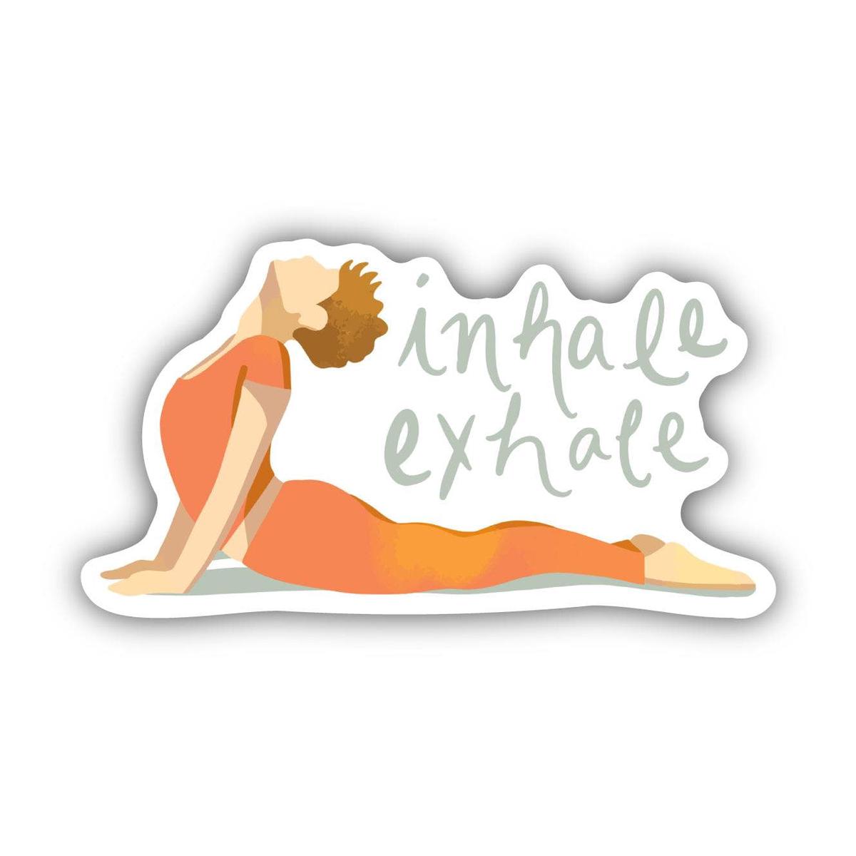 "Inhale Exhale" Yoga Sticker