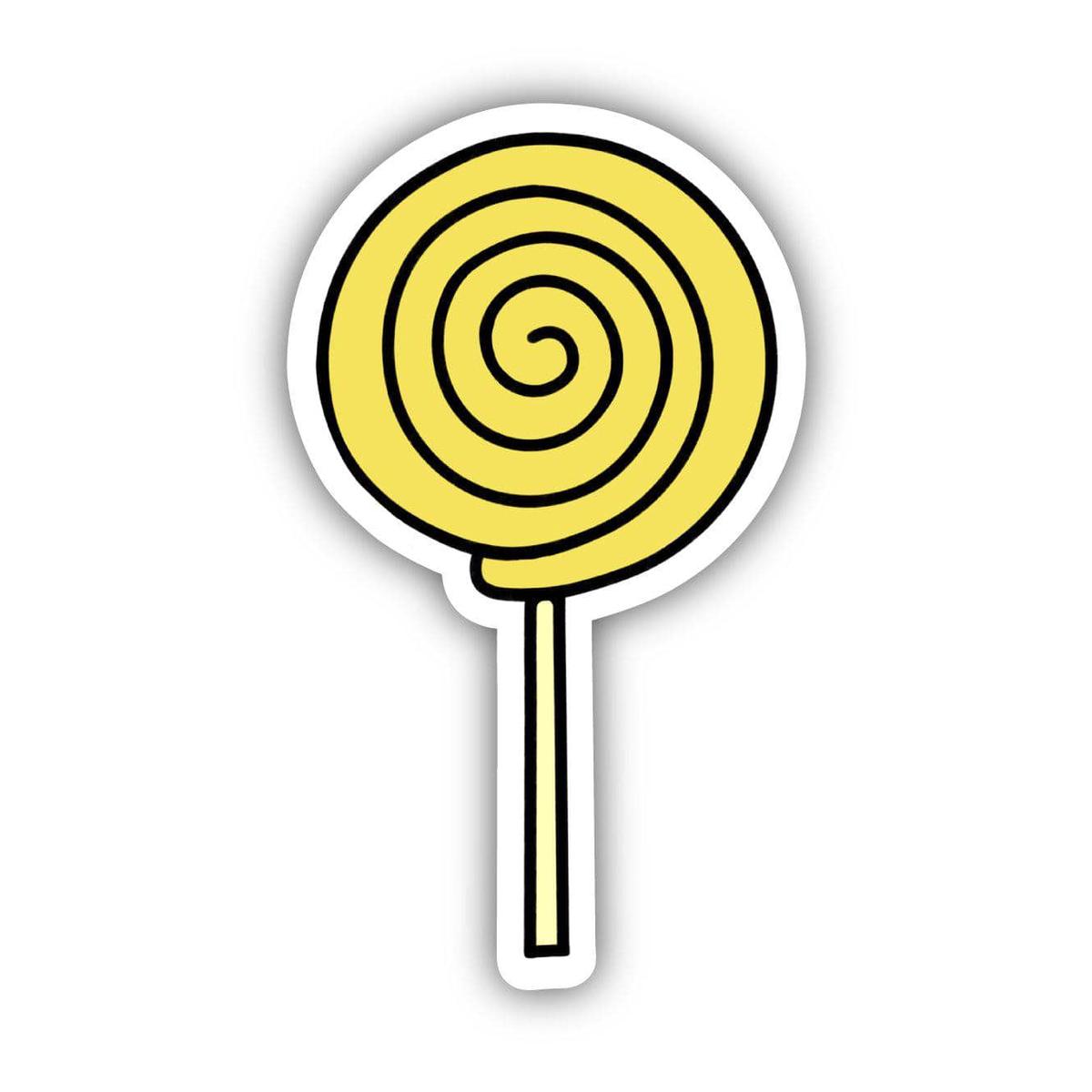 Yellow Spiral Sucker Aesthetic Sticker