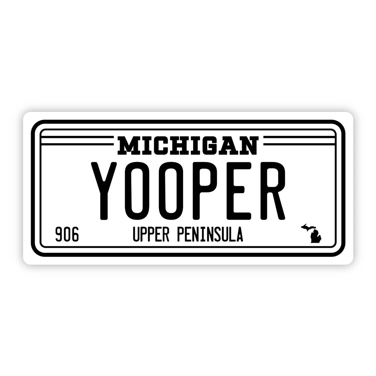 Yooper Michigan 906 Bumper Sticker (5 inch)