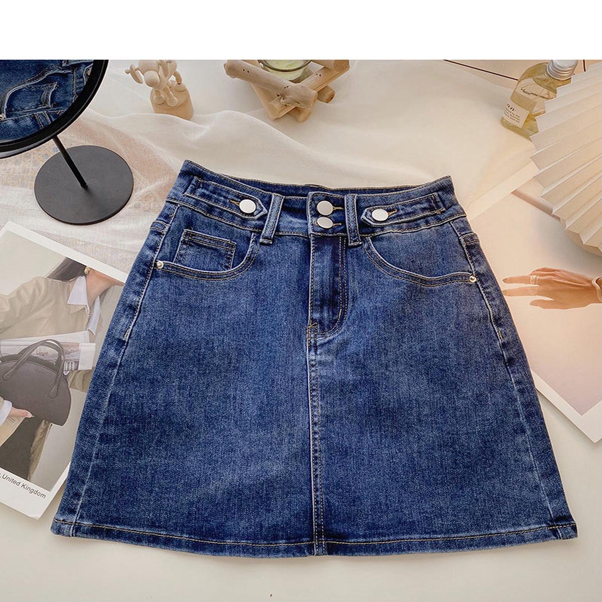 Korean versatile slim casual A-line skirt trend  5660