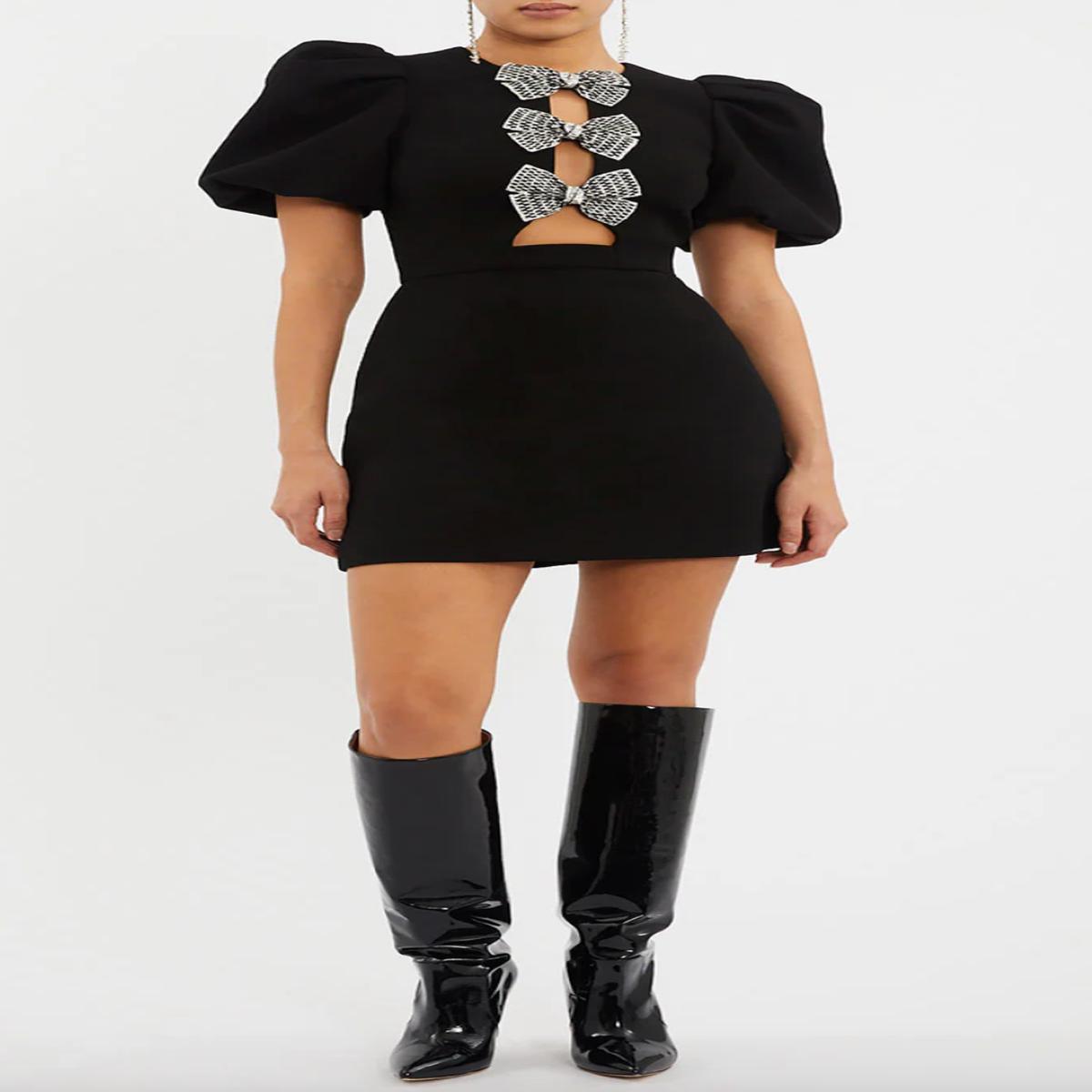 Yvonne Bow Mini Dress